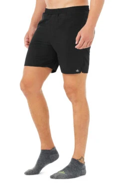 Men's Performance Tab Sock - Dark Grey Heather/Highlighter -ALO ACTIVEWEAR SALE A0068M 03832 b1 s1 a2 1 M72