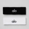 Glow Sweatband (2-Pack) - Black/White -ALO ACTIVEWEAR SALE A0112U 0100 b1 a1 144c52ce 5d88 4aa4 84c3 2228d9a8fbe8