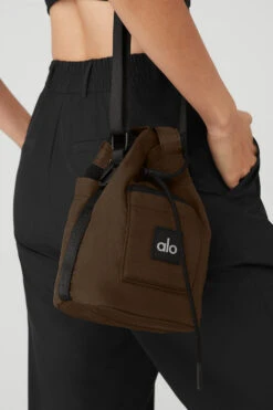 Cross Body Bucket Bag - Espresso/Black -ALO ACTIVEWEAR SALE A0214U 04101 b1 a4 m54