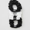 Fresh Mini Scrunchie (3-Pack) - Black/White 1 Fresh Mini Scrunchie (3-Pack) - Black/White -ALO ACTIVEWEAR SALE A0290U 0100 b1 a1