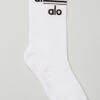 Unisex Throwback Sock - White/Black 1 Unisex Throwback Sock - White/Black -ALO ACTIVEWEAR SALE A0357U 0001 b1 a1