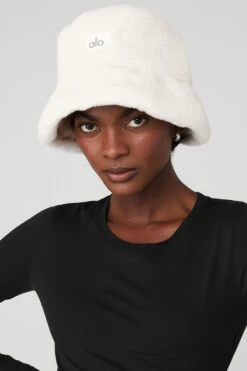 Faux Fur Bucket Hat - Ivory 8 Faux Fur Bucket Hat - Ivory -ALO ACTIVEWEAR SALE A0375U 03299 b1 s1 a1 1 m100