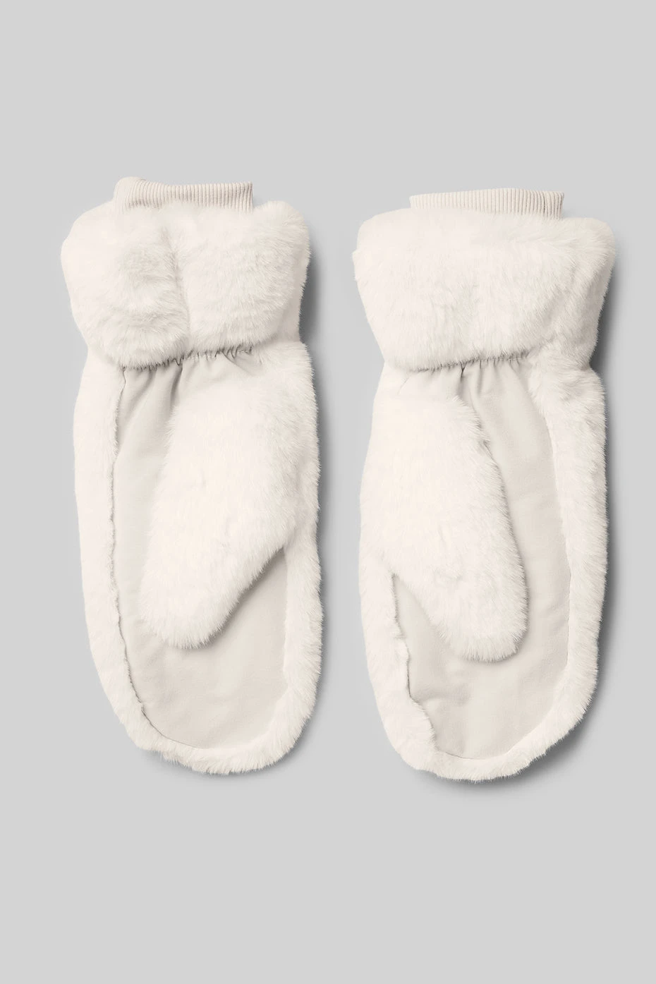 Faux Fur Mittens - Ivory 4 Faux Fur Mittens - Ivory - Image 2