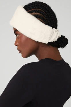 Faux Fur Ear Warmers - Ivory 9 Faux Fur Ear Warmers - Ivory -ALO ACTIVEWEAR SALE A0397U 03299 b1 s1 a2 1 m100