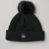 Cable Knit Beanie - Black -ALO ACTIVEWEAR SALE A0405U 01 b1 a1