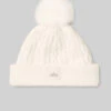 Cable Knit Beanie - Ivory -ALO ACTIVEWEAR SALE A0405U 03299 b1 a1