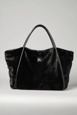 Faux Fur Tote Bag - Black 9 Faux Fur Tote Bag - Black -ALO ACTIVEWEAR SALE A0417U 01 b1 a1