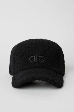 Micro Sherpa Off-Duty Cap - Black -ALO ACTIVEWEAR SALE A0427U 01 b1 a3