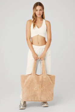 Foxy Sherpa Tote - Camel -ALO ACTIVEWEAR SALE A0466U 01660 b1 a1 1 m89