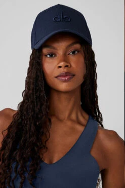 District Trucker Hat - Navy -ALO ACTIVEWEAR SALE A0467U 03842 b1 a1 m76