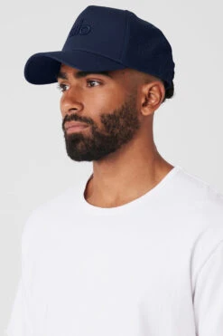 District Trucker Hat - Navy -ALO ACTIVEWEAR SALE A0467U 03842 b1 a4