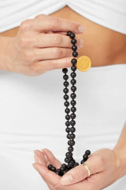 Black Onyx Mala Necklace 11 Black Onyx Mala Necklace -ALO ACTIVEWEAR SALE JSM0007 030704000 b1 s1 a4