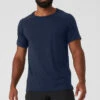 Triumph Raglan Tee - Navy -ALO ACTIVEWEAR SALE M1133R 03842 b1 s1 a1 1 m93