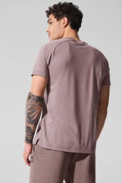 Triumph Raglan Tee - Mushroom -ALO ACTIVEWEAR SALE M1133R 05498 b1 s1 a2 1 m214