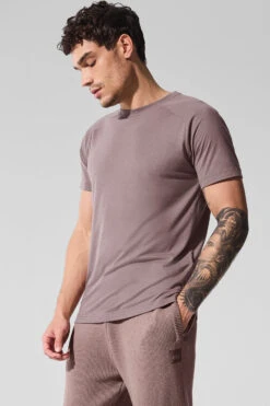 Triumph Raglan Tee - Mushroom -ALO ACTIVEWEAR SALE M1133R 05498 b1 s1 a3 1 m214