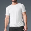 Conquer Reform Crewneck Short Sleeve - White -ALO ACTIVEWEAR SALE M1205R 00 b1 s1 a1 1 m226