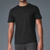 Conquer Reform Crewneck Short Sleeve - Black 2 Conquer Reform Crewneck Short Sleeve - Black -ALO ACTIVEWEAR SALE M1205R 01 b1 s1 a1 1 m180