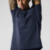 Conquer Reform Crewneck Short Sleeve - Navy -ALO ACTIVEWEAR SALE M1205R 03842 b1 s1 a1 1 m203