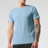 Conquer Reform Crewneck Short Sleeve - Celestial Blue -ALO ACTIVEWEAR SALE M1205R 05816 b1 s1 a1 1 m214