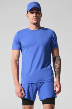 Conquer Reform Crewneck Short Sleeve - Marathon Blue 12 Conquer Reform Crewneck Short Sleeve - Marathon Blue -ALO ACTIVEWEAR SALE M1205R 06037 b1 s1 a005 1 m214