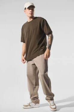 Double Take Short Sleeve - Espresso -ALO ACTIVEWEAR SALE M1224R 04064 b1 s1 a4 1 m214