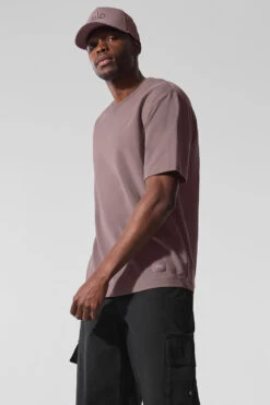 Double Take Short Sleeve - Mushroom -ALO ACTIVEWEAR SALE M1224R 05498 b1 s1 a3 1 m221