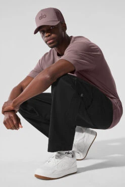 Double Take Short Sleeve - Mushroom -ALO ACTIVEWEAR SALE M1224R 05498 b1 s1 a5 1 m221