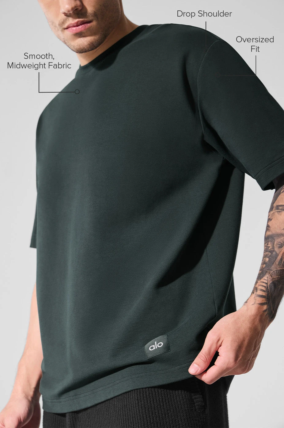 Double Take Short Sleeve - Charcoal Green 4 Double Take Short Sleeve - Charcoal Green - Image 2