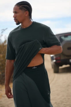 Double Take Short Sleeve - Charcoal Green 11 Double Take Short Sleeve - Charcoal Green -ALO ACTIVEWEAR SALE M1224R 06021 b2 s1 a1 1 m217