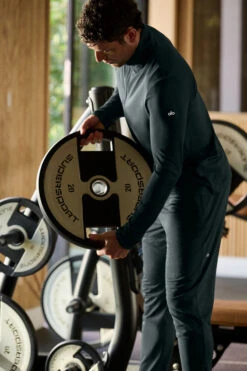 Conquer 1/4 Zip Reform Long Sleeve - Charcoal Green -ALO ACTIVEWEAR SALE M1224R 06021 b2 s1 a1 1 m220