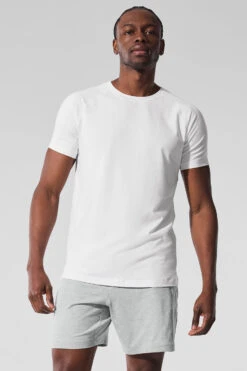 Alo Vapor Crewneck Short Sleeve - White
