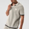 Sports Club Sweater Knit Polo - Bone