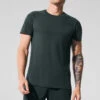 Triumph Tee - Charcoal Green -ALO ACTIVEWEAR SALE M1257R 06021 b1 s1 a1 1 m214