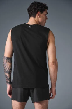The Triumph Muscle Tank - Black -ALO ACTIVEWEAR SALE M2033R 01 b1 s1 a2 1 m214