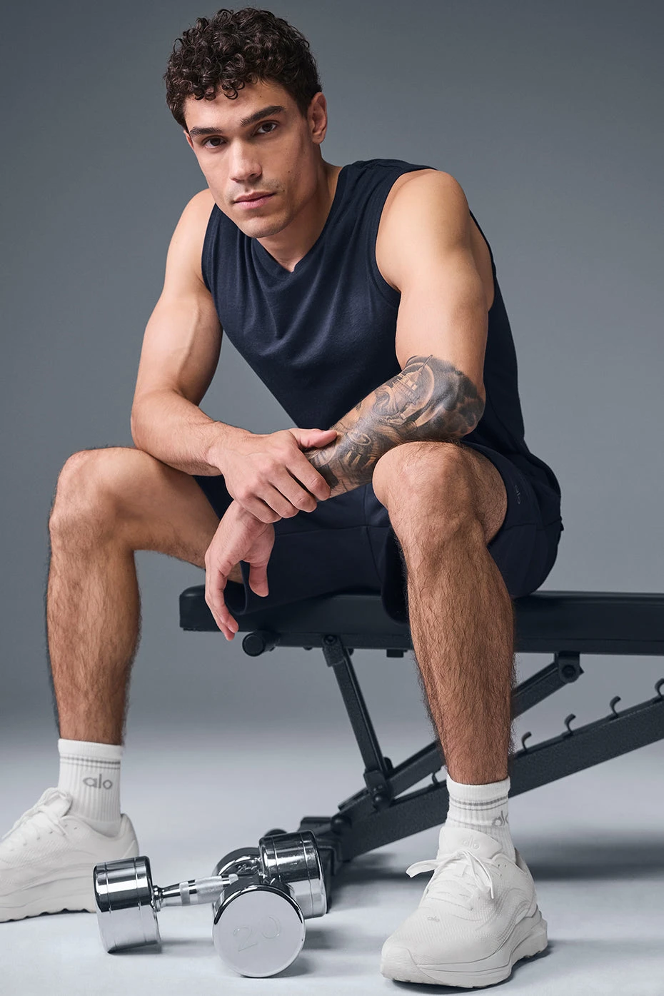 The Triumph Muscle Tank - Navy 7 The Triumph Muscle Tank - Navy - Image 5