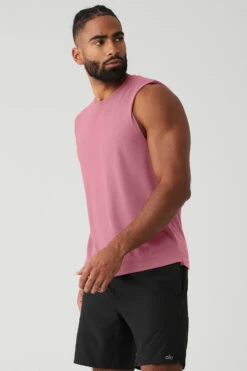The Triumph Muscle Tank - Mars Clay -ALO ACTIVEWEAR SALE M2033R 04677 b1 s3 a3 1 m93