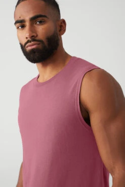 The Triumph Muscle Tank - Mars Clay -ALO ACTIVEWEAR SALE M2033R 04677 b1 s3 a5 1 m93