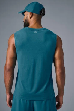 The Triumph Muscle Tank - Oceanic Teal -ALO ACTIVEWEAR SALE M2033R 05445 b1 s1 a2 1 m93