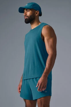 The Triumph Muscle Tank - Oceanic Teal -ALO ACTIVEWEAR SALE M2033R 05445 b1 s1 a3 1 m93
