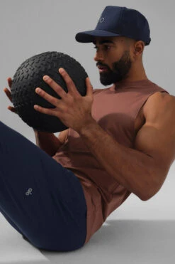 Conquer Muscle Tank - Chestnut -ALO ACTIVEWEAR SALE M2066R 03500 b1 s1 a3 1 m93