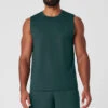 Conquer Muscle Tank - Midnight Green -ALO ACTIVEWEAR SALE M2066R 04570 b1 s3 a1 1 m93