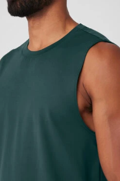 Conquer Muscle Tank - Midnight Green -ALO ACTIVEWEAR SALE M2066R 04570 b1 s3 a4 1 m93