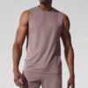 Conquer Muscle Tank - Mushroom -ALO ACTIVEWEAR SALE M2066R 05498 b1 s1 a1 1 m221