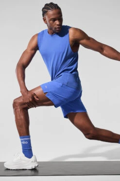 Conquer Muscle Tank - Marathon Blue -ALO ACTIVEWEAR SALE M2066R 06037 b1 s1 a004 1 m221