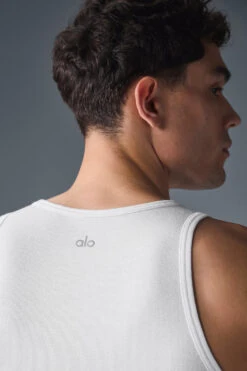 Everyday Modal Rib Tank - White -ALO ACTIVEWEAR SALE M2071R 00 b1 s1 a4 1 m214