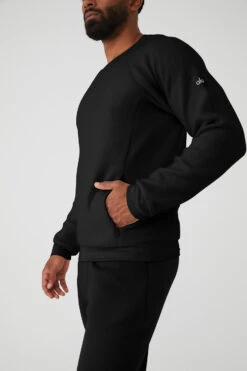 Triumph Crew Neck Sweatshirt - Black -ALO ACTIVEWEAR SALE M3108R 01 b1 s3 a4 m93