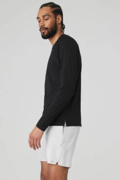 Idol Long Sleeve Performance Tee - Black -ALO ACTIVEWEAR SALE M3123R 01 b1 s3 a2 1 m92