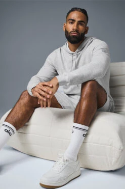 Micro Waffle Fast Break Hoodie - Athletic Heather Grey 12 Micro Waffle Fast Break Hoodie - Athletic Heather Grey -ALO ACTIVEWEAR SALE M3164R 02910 b1 s3 a5 1 m93