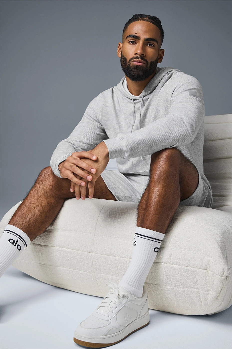 Micro Waffle Fast Break Hoodie - Athletic Heather Grey 7 Micro Waffle Fast Break Hoodie - Athletic Heather Grey - Image 5