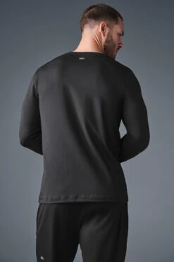 Conquer Reform Crewneck Long Sleeve - Black -ALO ACTIVEWEAR SALE M3181R 01 b1 s1 a2 1 m226